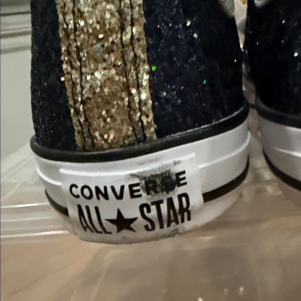 Converse Women’s Glittery Black High-Tops - Picture 8 of 8